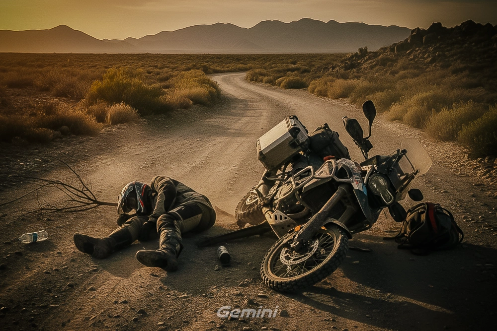 Wypadek motocyklisty